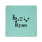 Musical Notes 6" x 6" Teal Leatherette Snap Up Tray - APPROVAL