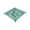 Musical Notes 6" x 6" Teal Leatherette Snap Up Tray - CHILD MAIN