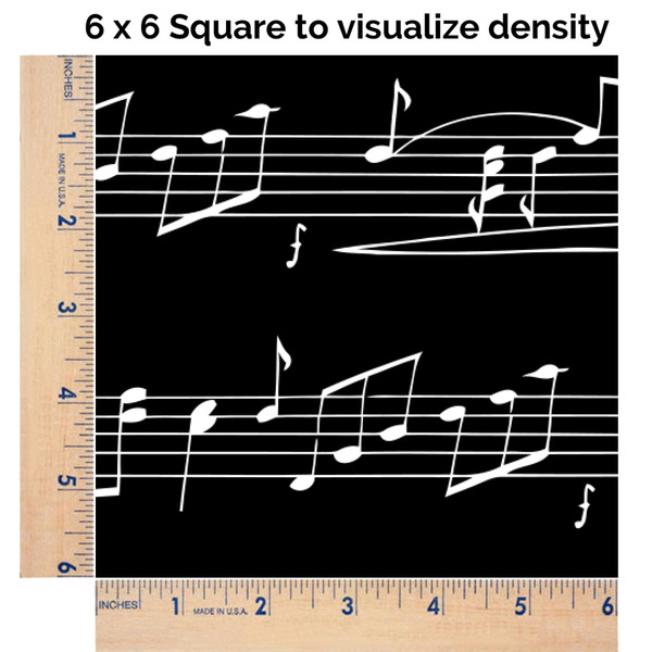 Musical Notes 6x6 Swatch of Fabric