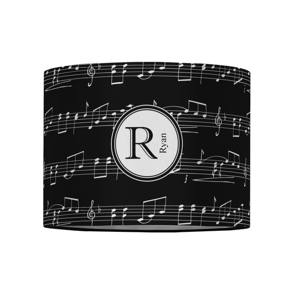 Musical Notes 8" Drum Lampshade - FRONT (Fabric)