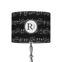 Musical Notes 8" Drum Lamp Shade - Fabric (Personalized)