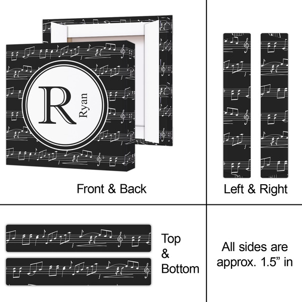 Musical Notes 8x8 - Canvas Print - Approval