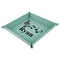Musical Notes 9" x 9" Teal Leatherette Snap Up Tray - MAIN