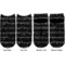 Musical Notes Adult Ankle Socks - Double Pair - Front and Back - Apvl