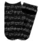 Musical Notes Adult Ankle Socks - Single Pair - Front and Back