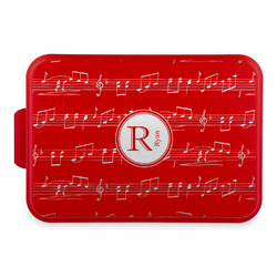 Musical Notes Aluminum Baking Pan with Red Lid (Personalized)