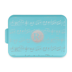 Musical Notes Aluminum Baking Pan with Teal Lid (Personalized)