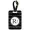 Musical Notes Metal Luggage Tag w/ Name and Initial
