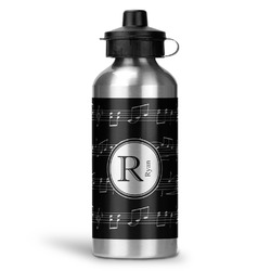 Musical Notes Water Bottle - Aluminum - 20 oz (Personalized)