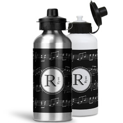 Musical Notes Water Bottles - 20 oz - Aluminum (Personalized)