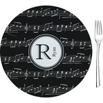 Musical Notes Glass Appetizer / Dessert Plate 8" (Personalized)