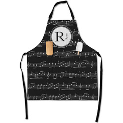 Musical Notes Apron With Pockets w/ Name and Initial