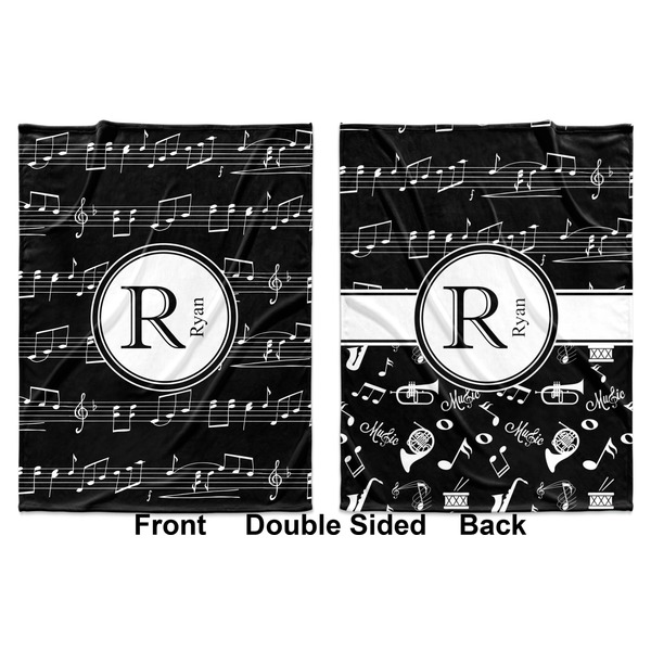 Musical Notes Baby Blanket (Double Sided - Printed Front and Back)