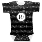 Musical Notes Baby Bodysuit (Personalized)