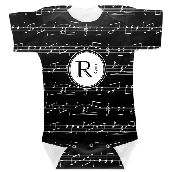 Custom Musical Notes Baby Bodysuit (Personalized)