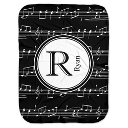 Musical Notes Baby Swaddling Blanket (Personalized)