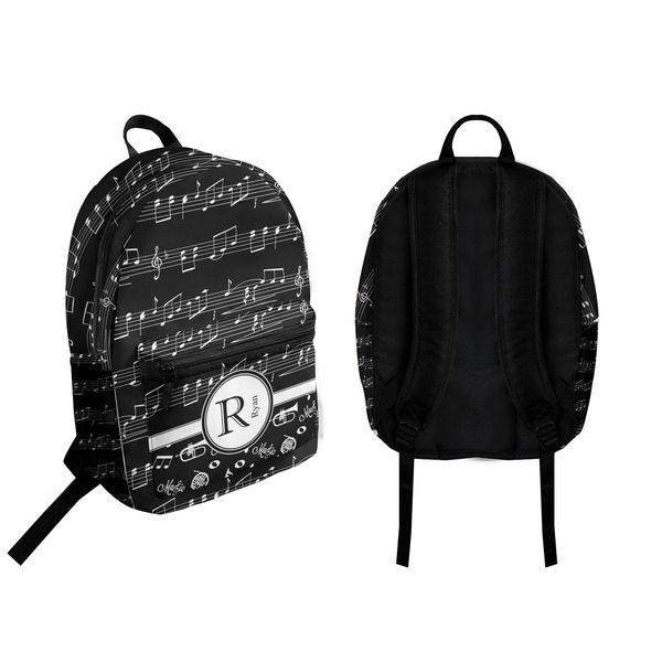 Musical Notes Backpack front and back - Apvl