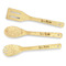 Musical Notes Bamboo Cooking Utensils Set - Double Sided - FRONT