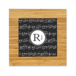Musical Notes Bamboo Trivet with Ceramic Tile Insert (Personalized)