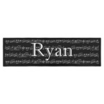 Musical Notes Bar Mat (Personalized)