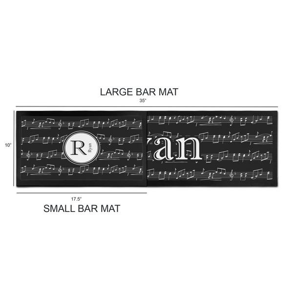 Musical Notes Bar Mats - Sizing Chart