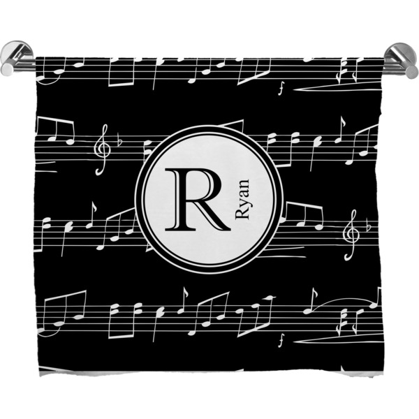 Custom Musical Notes Bath Towel (Personalized)
