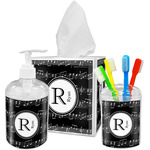 Musical Notes Acrylic Bathroom Accessories Set w/ Name and Initial