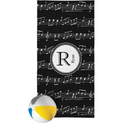 Musical Notes Beach Towel (Personalized)