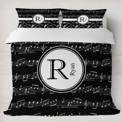 Musical Notes Duvet Cover Set - King (Personalized)
