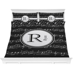Musical Notes Comforter Set - King (Personalized)