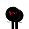 Musical Notes Black Plastic 4" Food Pick - Round - Single Sided - Front & Back