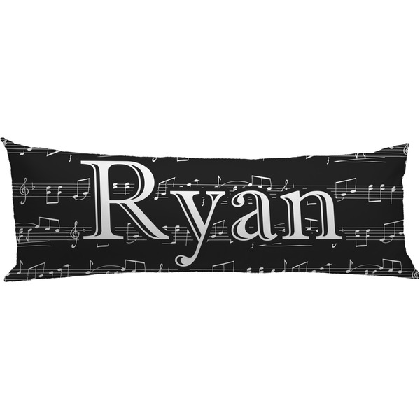 Custom Musical Notes Body Pillow Case (Personalized)