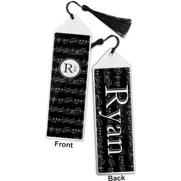 Musical Notes Bookmark with tassel - Front and Back