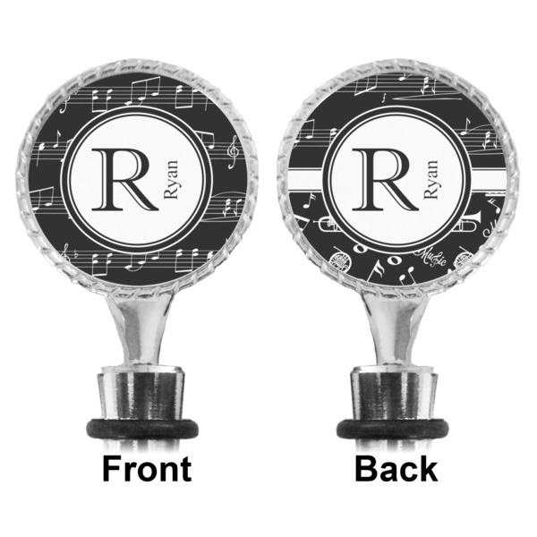 Musical Notes Bottle Stopper - Front and Back
