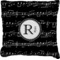 Musical Notes Faux-Linen Throw Pillow 20" (Personalized)