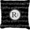 Musical Notes Faux-Linen Throw Pillow 26" (Personalized)