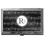 Musical Notes Business Card Case