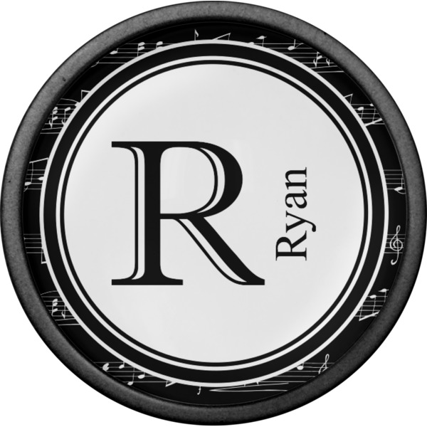 Musical Notes Cabinet Knob - Black - Front