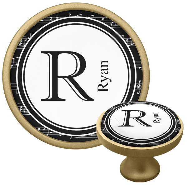 Musical Notes Cabinet Knob - Gold - Multi Angle