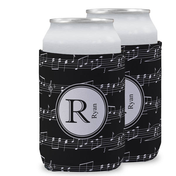 Custom Musical Notes Can Cooler (12 oz) w/ Name and Initial