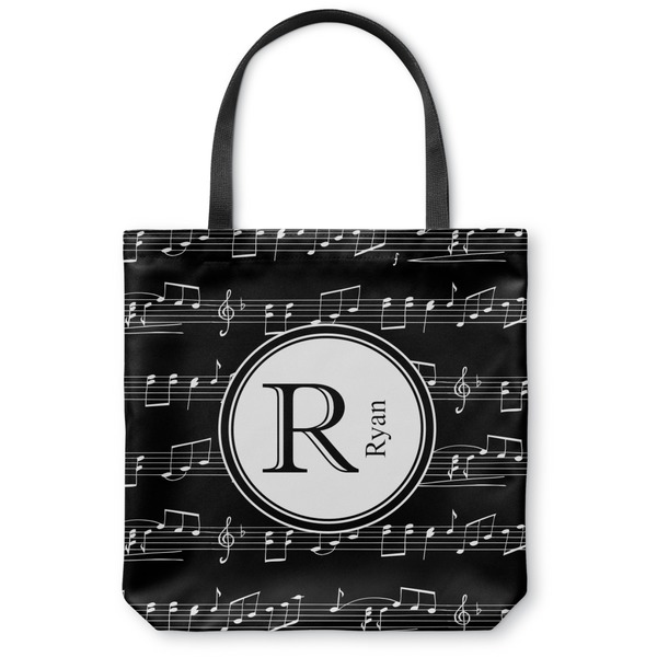 Custom Musical Notes Canvas Tote Bag - Small - 13"x13" (Personalized)