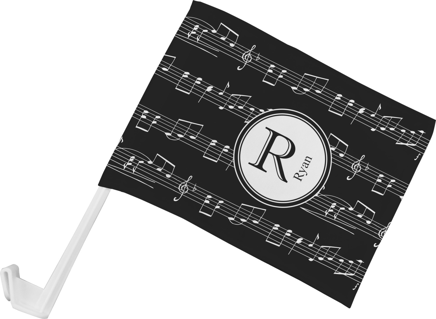 Musical Notes Car Flag (Personalized) YouCustomizeIt