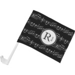 Musical Notes Car Flag - Small w/ Name and Initial