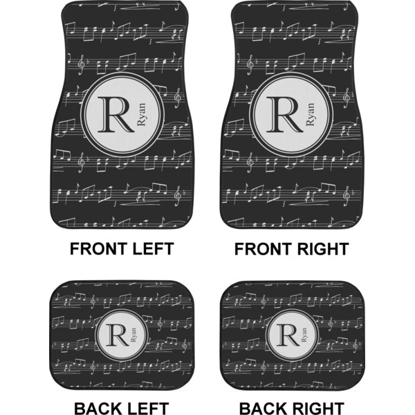 Musical Notes Car Floor Mats Set (2F + 2B)
