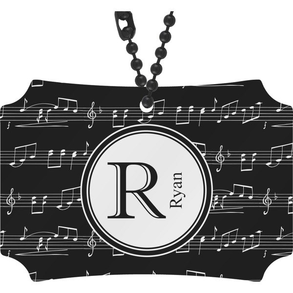 Custom Musical Notes Rear View Mirror Ornament (Personalized)