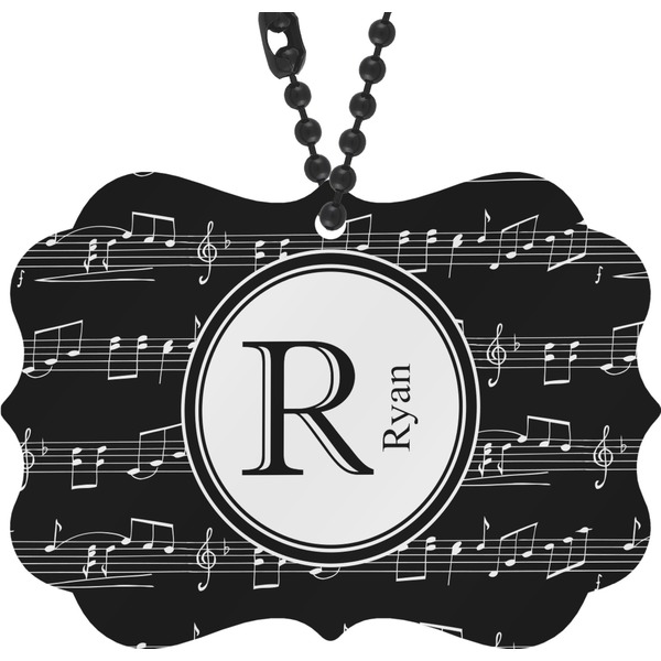Custom Musical Notes Rear View Mirror Charm (Personalized)