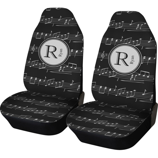 Custom Musical Notes Car Seat Covers (Set of Two) (Personalized)