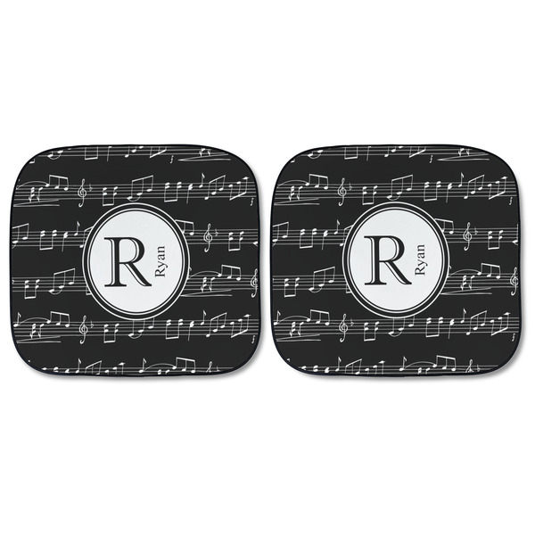 Musical Notes Car Sun Shades - FRONT