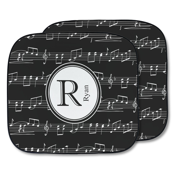 Custom Musical Notes Car Sun Shade - Two Piece (Personalized)