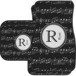Musical Notes Car Floor Mats Set - 2 Front & 2 Back (Personalized)